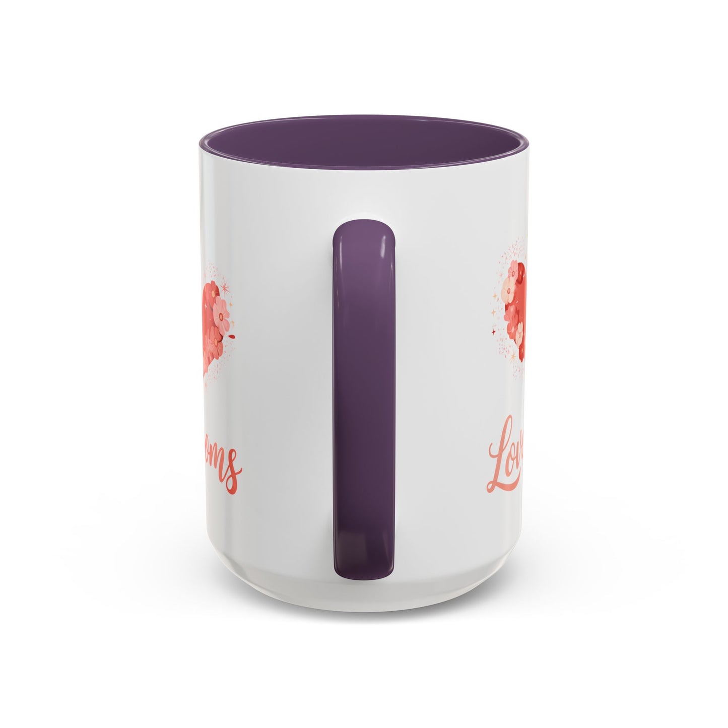 Love Blooms Accent Coffee Mug — Floral Heart 11/15oz