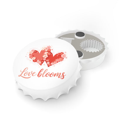 Abridor de botellas — "Love Blooms" Corazón Floral (Regalo de San Valentín)