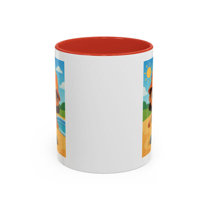Good Vibes Beach Kid Mug — Accent Coffee Mug (11/15oz)