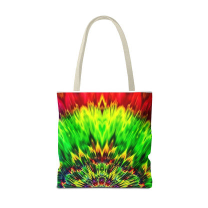 Tie-Dye Kaleidoscope Tote Bag — Vibrant All-Over Print Beach & Market Bag