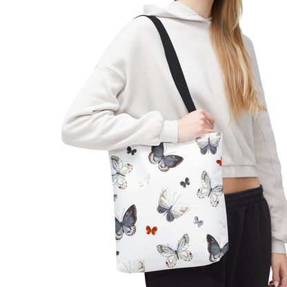 Butterfly Pattern Tote Bag — Lightweight Floral Tote for Everyday Use