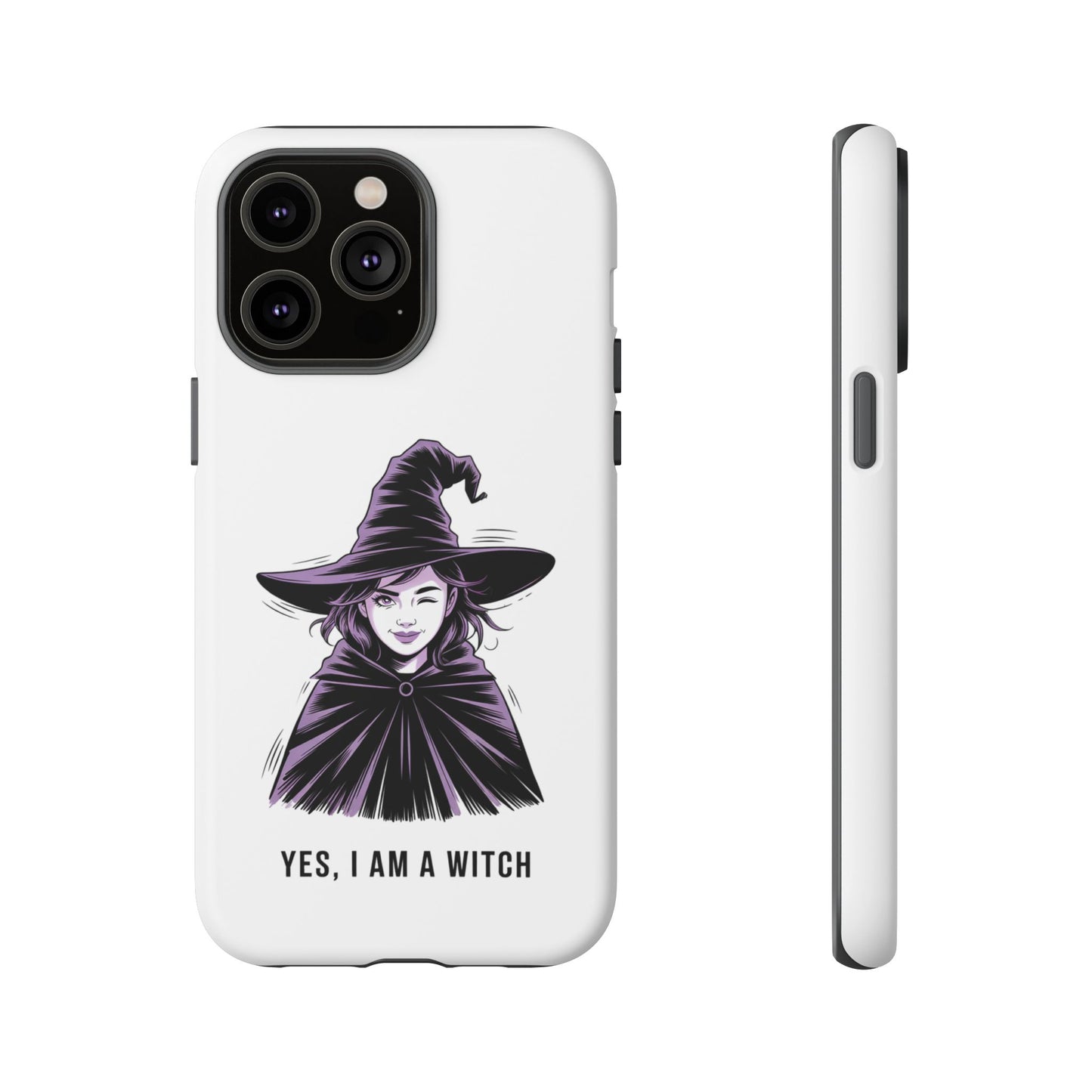 iPhone Yes, I Am a Witch Phone Case — Gothic Witch Illustration Protective Cover