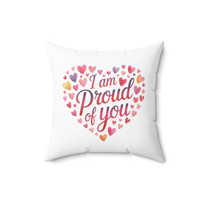Ich bin stolz auf dich Herz-Dekokissen – Dekokissen mit ermutigender Botschaft