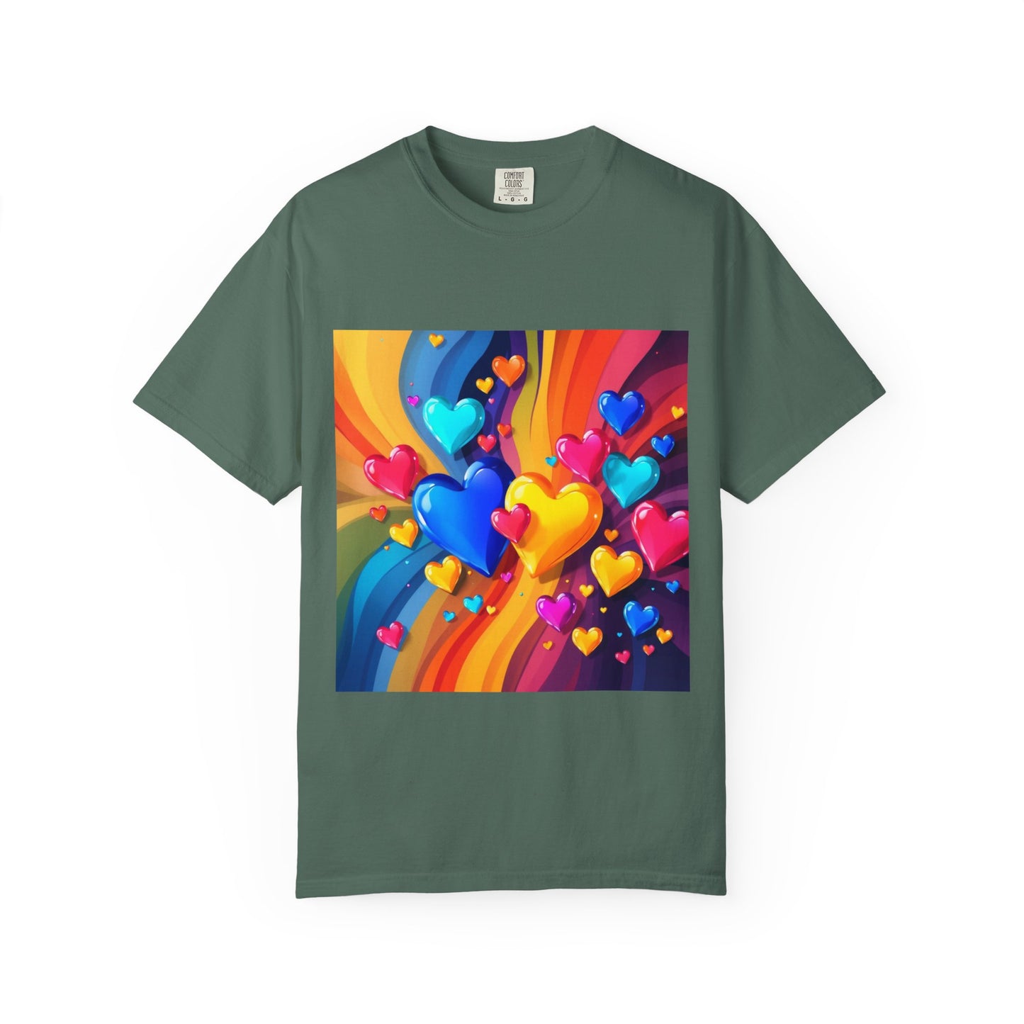Colorful Heart Rainbow T‑Shirt