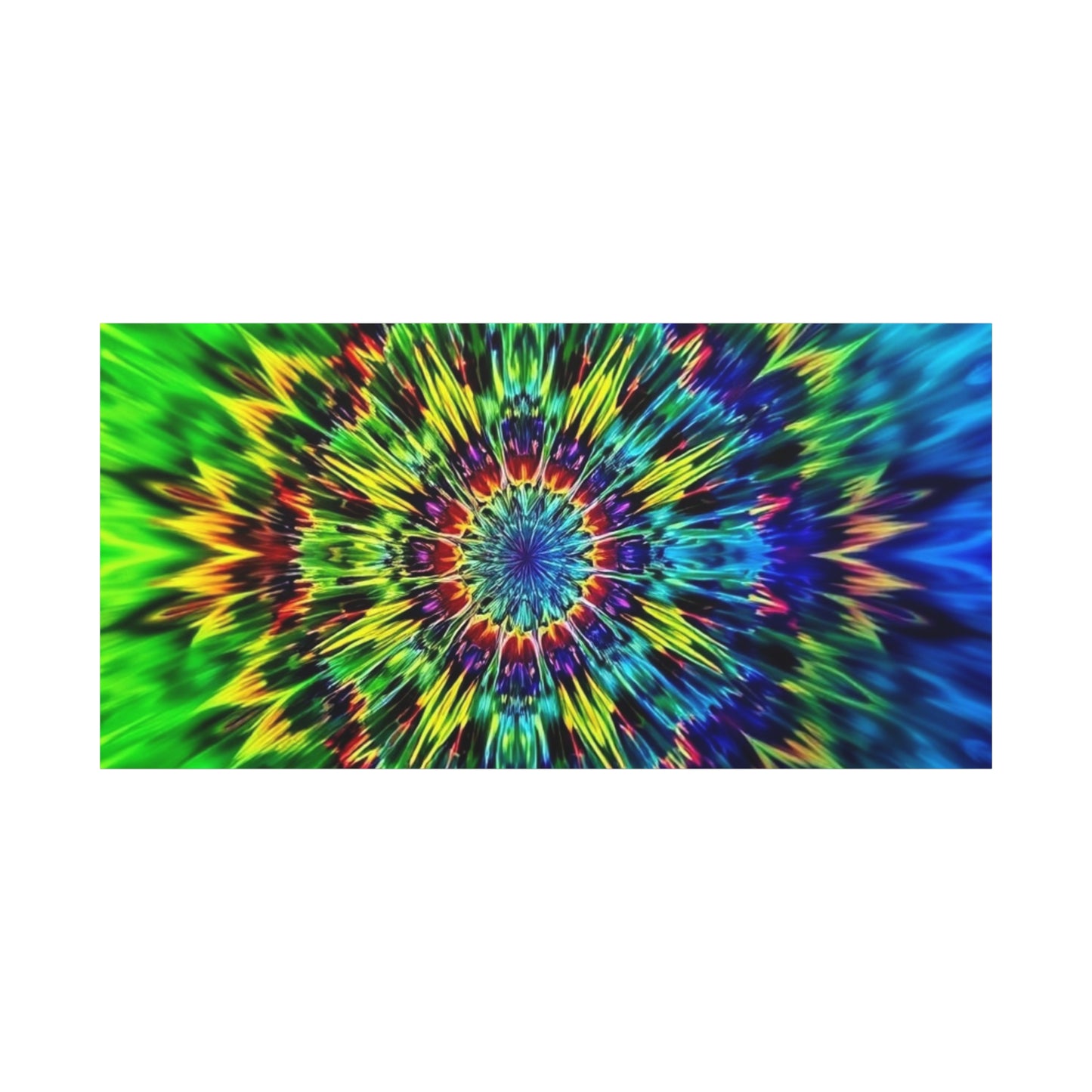 Psychedelic Kaleidoscope Matte Canvas Wall Art — Vibrant Mandala Stretched Canvas