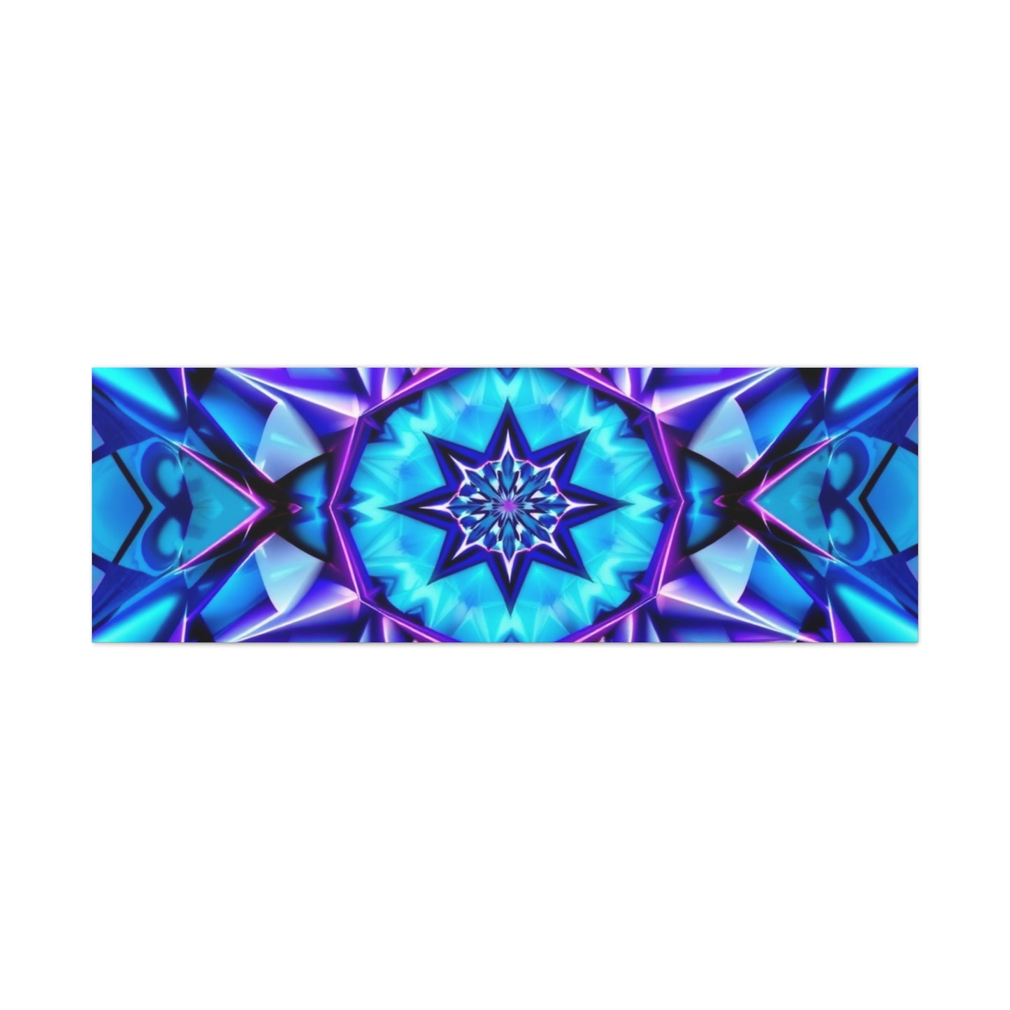 Blue Kaleidoscope Matte Canvas Wall Art – Stretched 1.25"